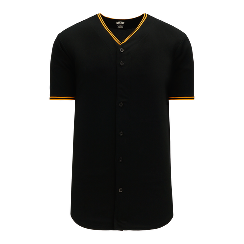 Athletic Knit Full Button Baseball Jersey with Braided Trim (BA5500)